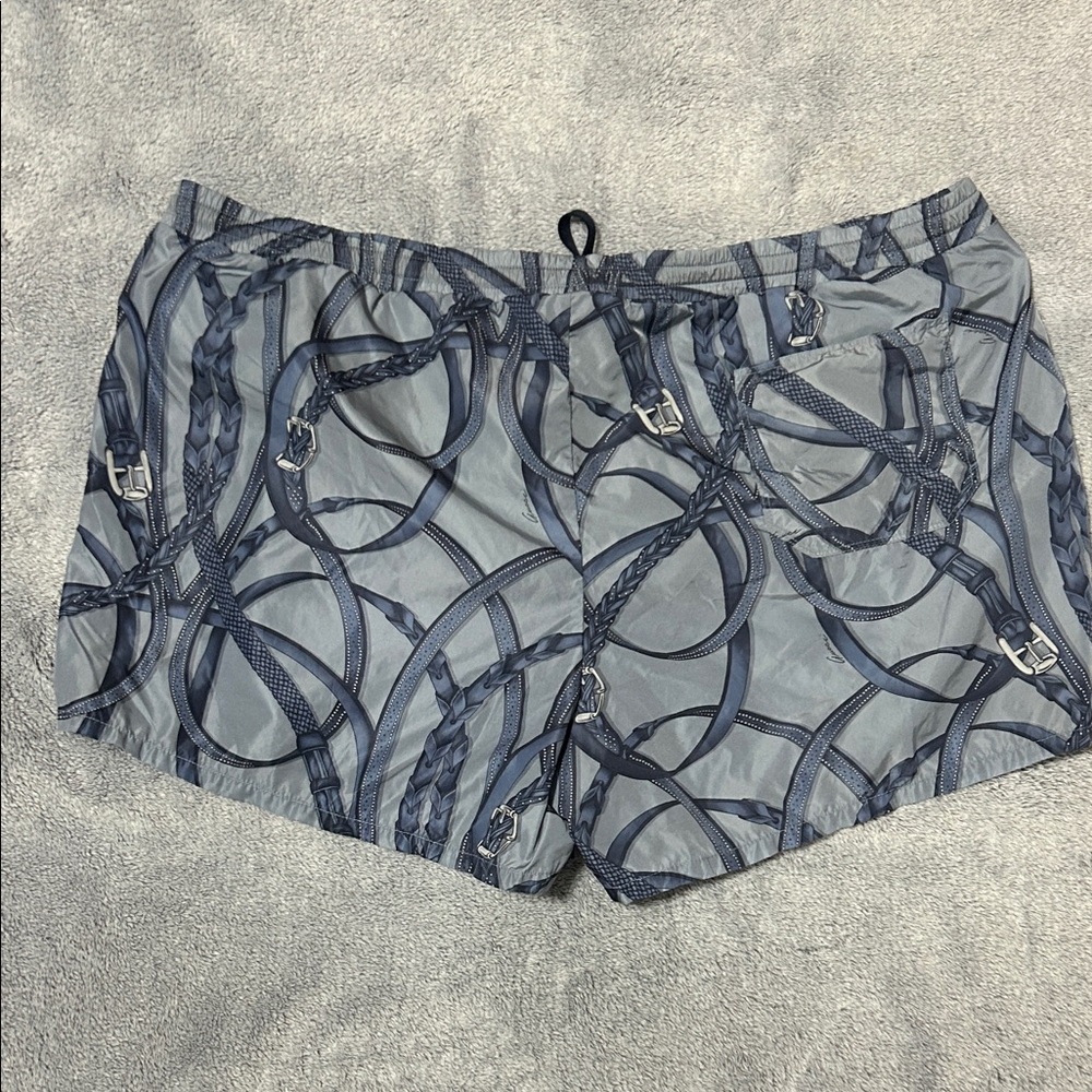 Gucci Blue Patterned Swim Shorts